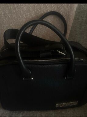 Steve Madden Black Structured Satchel